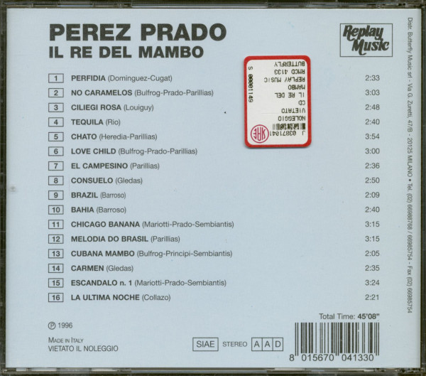 Il Re Del Mambo (CD)