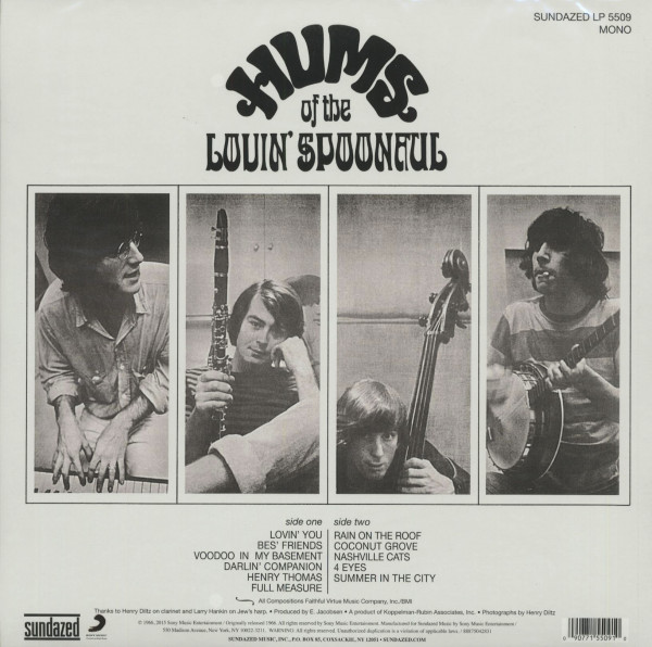 Hums Of The Lovin' Spoonful - 180 Gram Mono Edition LP