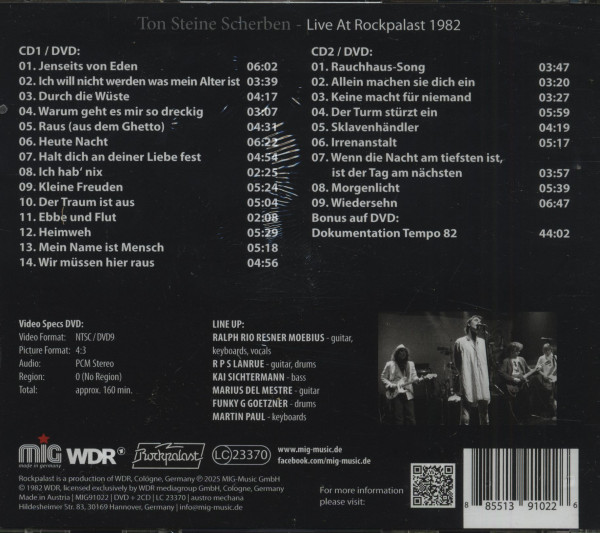Live At Rockpalast 1982 (2-CD + DVD)
