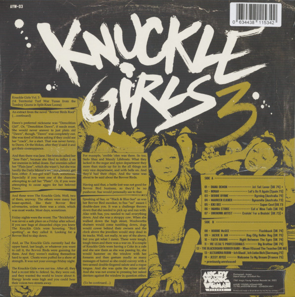 Knuckle Girls - 14 Territorial Turf War Tunes From The Tomboy Goons In Split-Knee Loons, Vol.3 (LP)