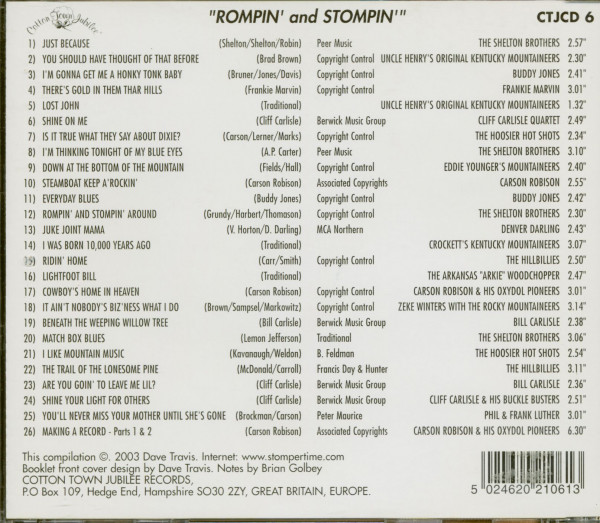 Rompin' And Stompin' - Original Jukebox Hillbillies (CD)