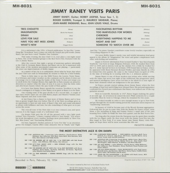 Jimmy Raney Visits Paris (LP, Red Vinyl)