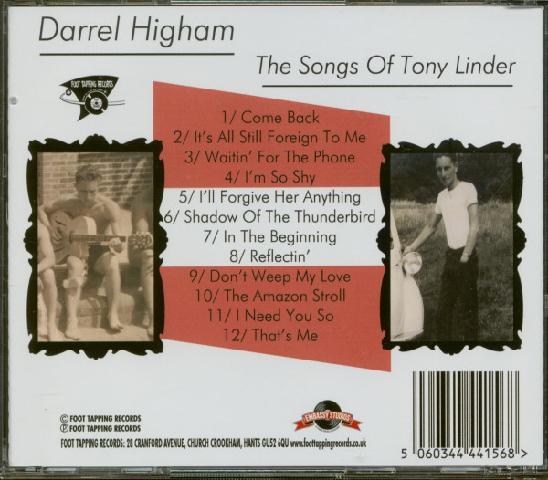 The Songs Of Tony Lindner (CD)