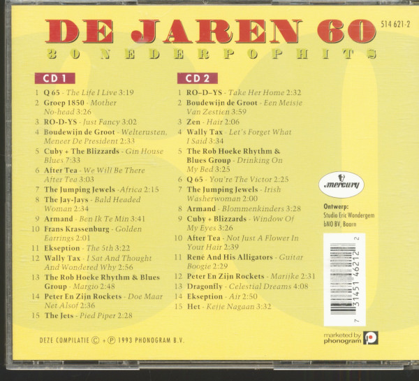 De Jaren 60 - 30 Nederpophits (2-CD)