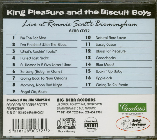 Live At Ronnie Scotts Birmingham (CD)