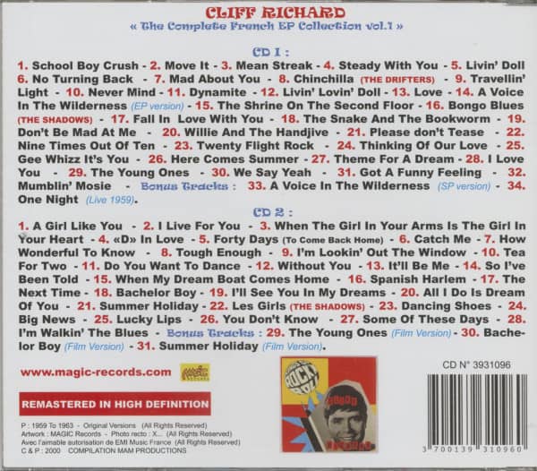 The Complete French 60's EP Collection Voll.1 (2-CD)