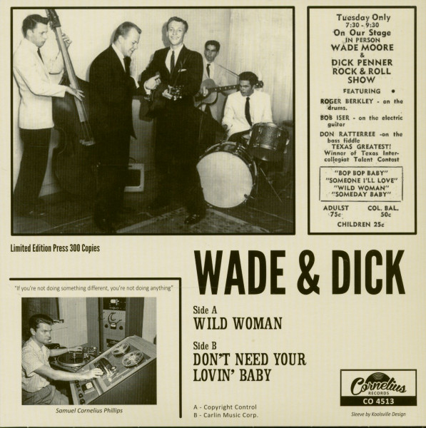 Wild Woman - Don't Need Your Lovin' Baby (7inch, 45rpm)