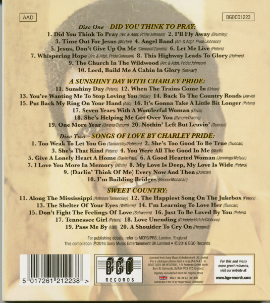 Did You Think To Pray/A Sunshine Day/Songs Of Love/Sweet Country (2-CD)