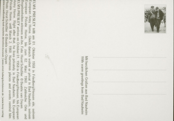 Empfang von Elvis in Friedberg (Postcard - Postkarte)