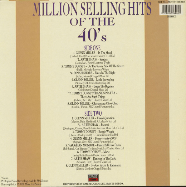 Million Selling Hits Of The 40's (LP)