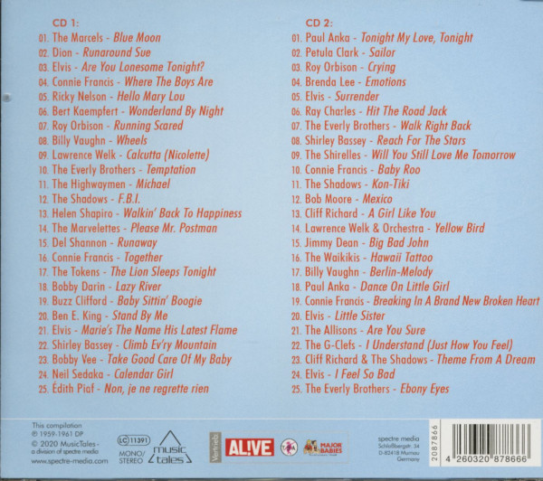 The Hits Of The Year 1961 - 50 Original Recordings (2-CD)