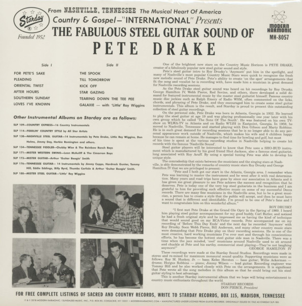 The Fabulous Steel Guitar Sound Of Pete Drake (LP, colored Vinyl)