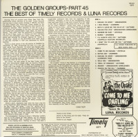 Aperçu: The Golden Groups Vol.45 - Timely Records (LP) Aperçu: The Golden Groups Vol.45 - Timely Records (LP)