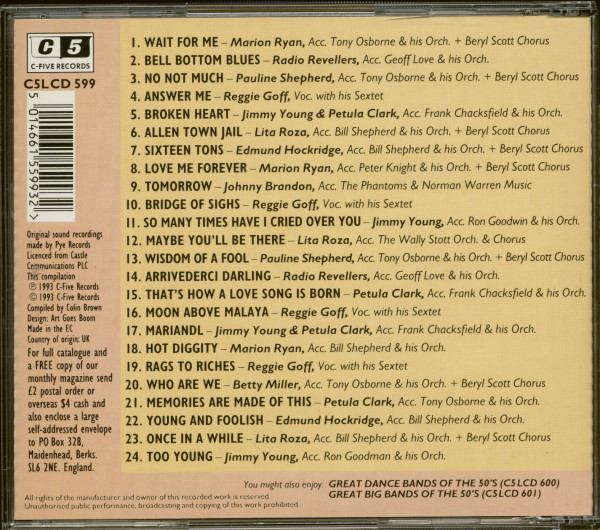 Great Vocals Of The 50´s (CD)