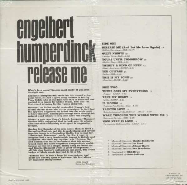 Release Me (LP, Cut-Out)