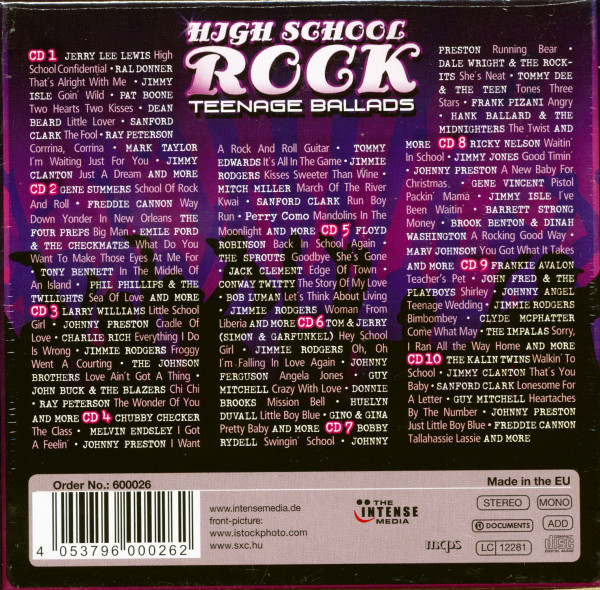 High School Rock: Teenage Ballads (10-CD-Box-Set)