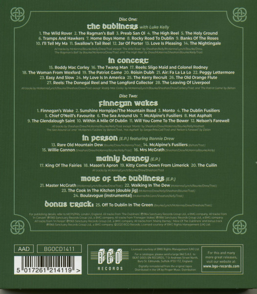 Dubliners - In Concert / Finnegan Wakes - In Person - Mainly Barney - More Of The Dubliners’ EPs (2-CD)