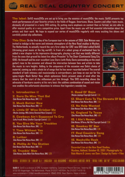 Watson, Dale For Fans Only - Real Deal Country Concert (0)