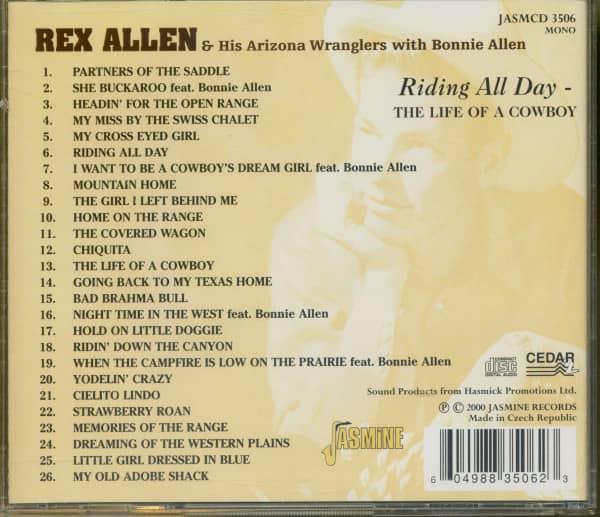 Allen, Rex Riding All Day - The Life Of A Cowboy