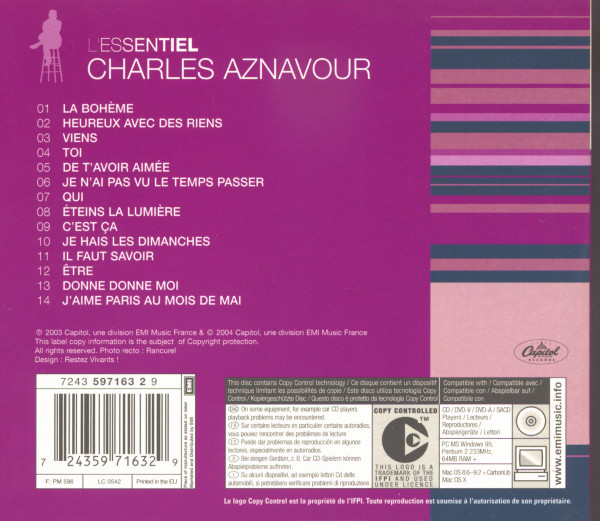 L'Essentiel Charles Aznavour (CD)