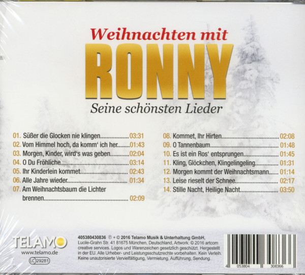 Weihnachten Mit Ronny - Seine schönsten (CD)