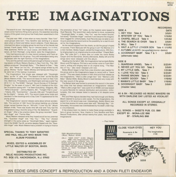 Tony Sarafino Presents The Imaginations (LP)