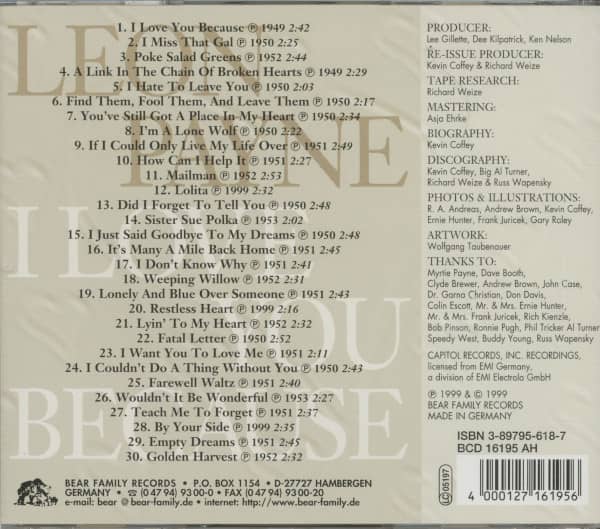 I Love You Because (CD)