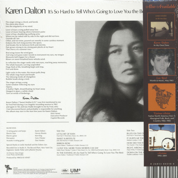 It's So Hard To Tell Who's Going To Love You The Best (LP)