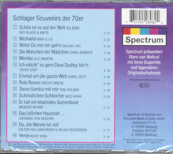 Various Schlager Souvenirs der 70er