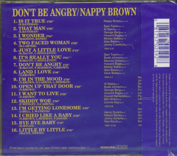 Don't Be Angry (CD)