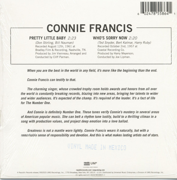 Pretty Little Bab y - Who's Sorry Now (7inch, 45rpm, colored Vinyl)