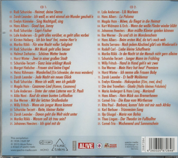 Die Schlagerparade der 40er Jahre (2-CD)