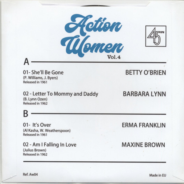 Action Women Vol.4 - A female Soul Rhythm&Blues Explosion! (7inch, 45rpm, EP)