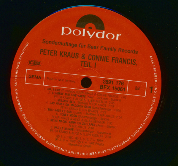 Connie Francis & Peter Kraus, Vol.1 (LP)