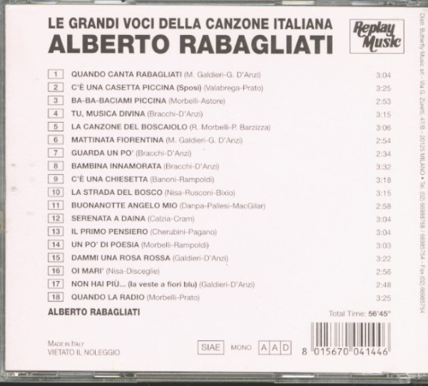 Le Grande Voci Della Canzone Italiana