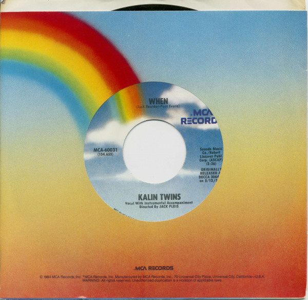 Three O'Clock Thrill - When (7inch Single, BC, CS)