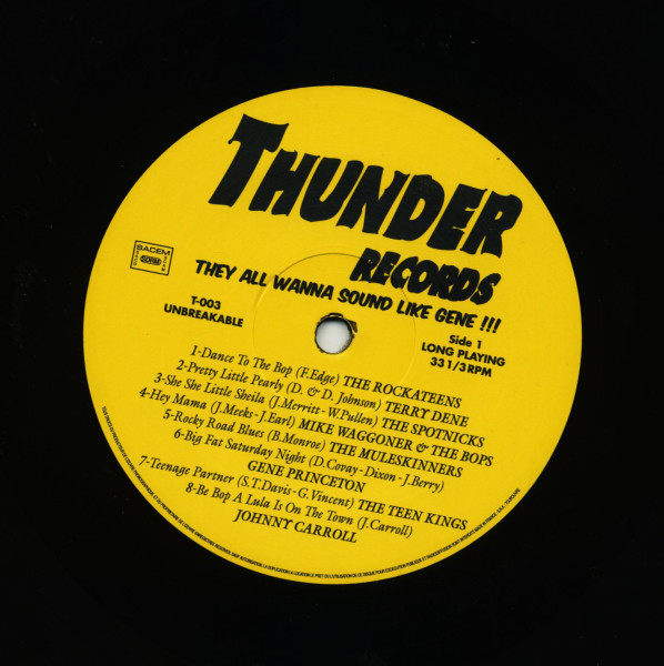 Gene Vincent In France - Garrett McLean (Book & 12inch Vinyl LP, 33rpm)