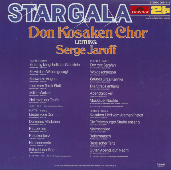Stargala - Don Kosaken Chor - Serge Jaroff (2-LP)