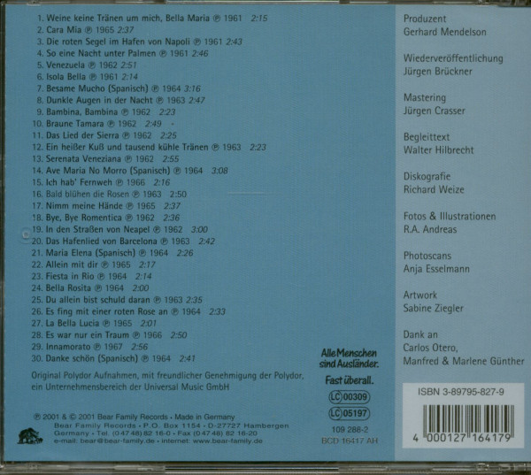 Weine keine Träne um mich, Bella Maria (CD)