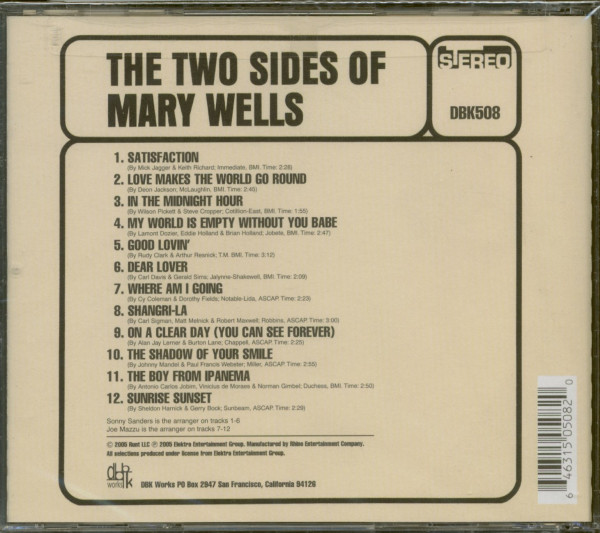 The Two Sides Of Mary Wells (CD)