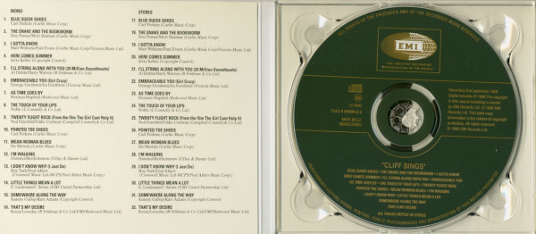 Cliff Sings (CD, Mono & Stereo)