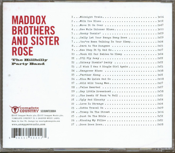 Maddox Bothers And Sister Rose - The Hillbilly Party Band (CD)