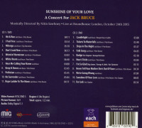 Aperçu: Sunshine Of Your Love - A Concert For Jack Bruce (2-CD & DVD) Aperçu: Sunshine Of Your Love - A Concert For Jack Bruce (2-CD & DVD)