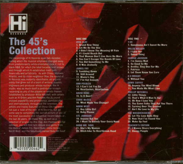 Hi Records - The 45s Collection (2-CD)