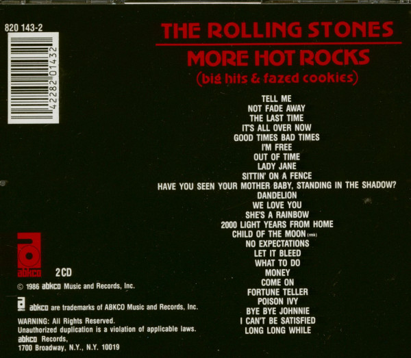 More Hot Rocks - Big Hits & Fazed Cookies (2-CD)