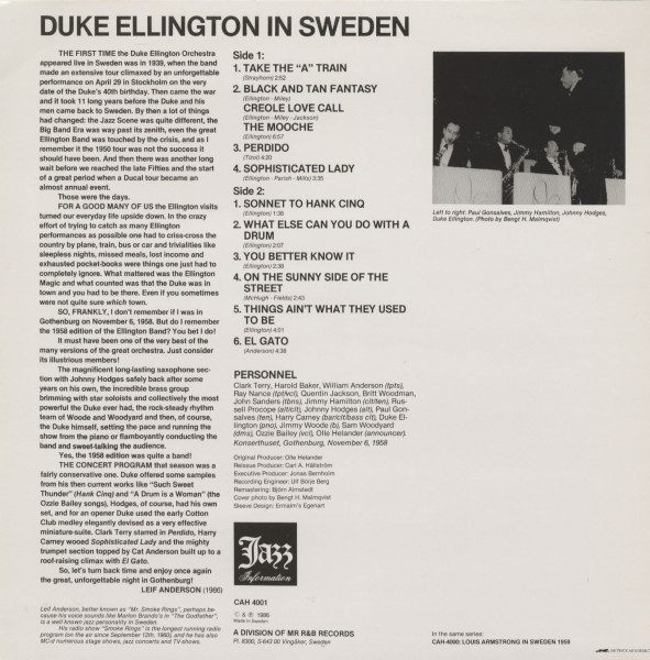 Duke Ellington In Sweden (LP)