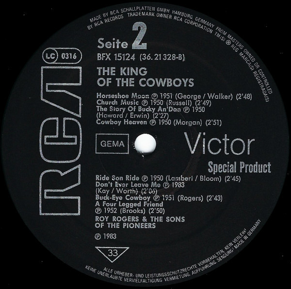 King Of The Cowboys (LP)