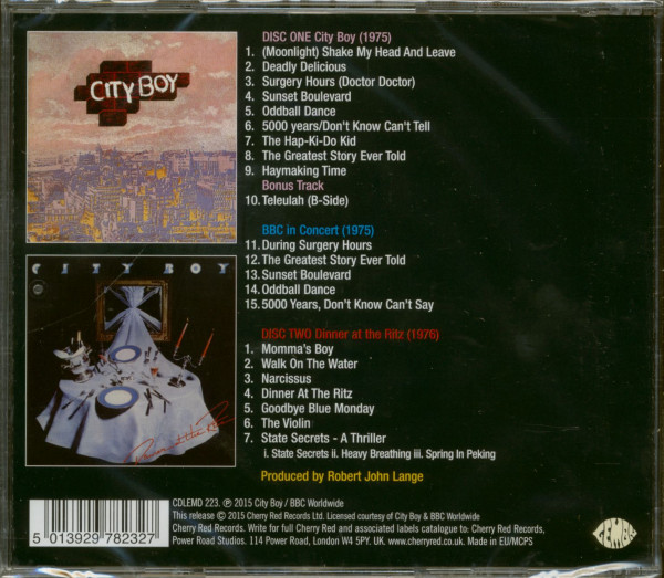 City Boy - Dinner At The Ritz' (2-CD)