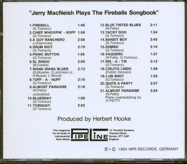 Jerry MacNeish Plays The Fireballs Songbook (CD)
