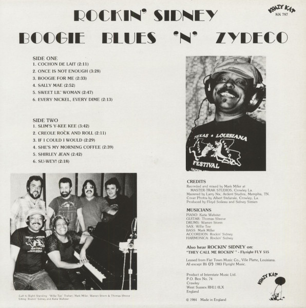 Boogie Blues 'n' Zydeco (LP)